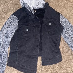 Black and white jean jacket